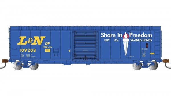 Bachmann Boxcar Bachmann 19414 HO Scale 50' Sliding Door Boxcar US Savings Bonds - Louisville & Nashville L&N 109208