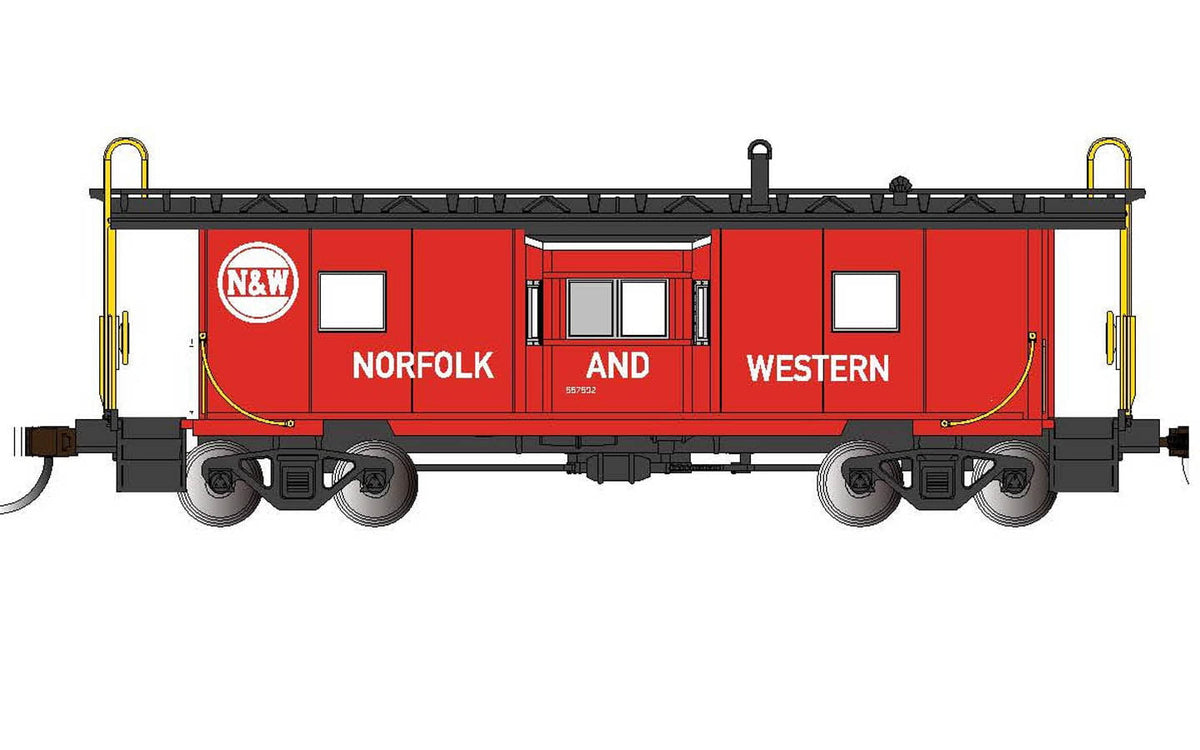 Bachmann Caboose Bachmann 73208 HO Scale Bay Window Caboose Norfolk & Western NW 557592