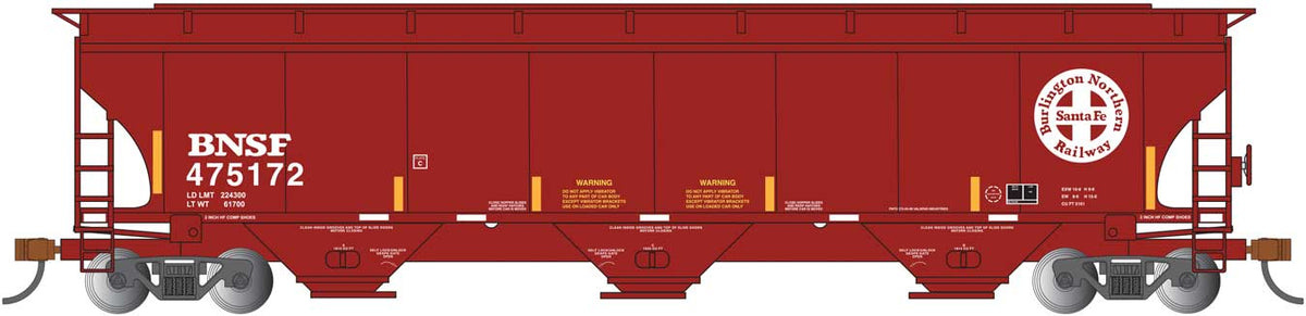 Bachmann Covered Hopper Bachmann 70636 HO Scale Trinity 5161 Covered Hopper BNSF "Cross" 475172