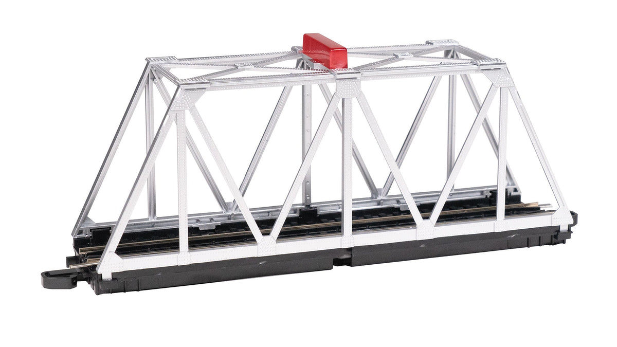 Bachmann E-Z Track - Bridge Bachmann 44870 N Scale E-Z Track Silver Truss Bridge with Blinking Light
