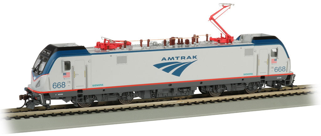 Bachmann Electric Locomotive Bachmann 67407 HO Scale ACS-64 Electric Locomotive Amtrak 668 with DCC Sound