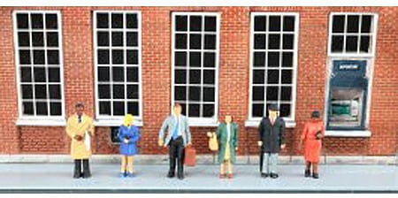 Bachmann Figures Bachmann SceneScapes 33170 O Scale Standing Office Worker Figures (6 Pack)