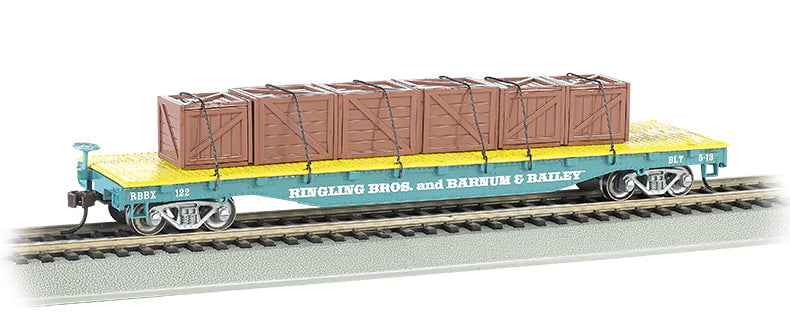 Bachmann Flatcar Bachmann 16606 HO Scale Flatcar with Crates Ringling Bros Barnum & Bailey Circus