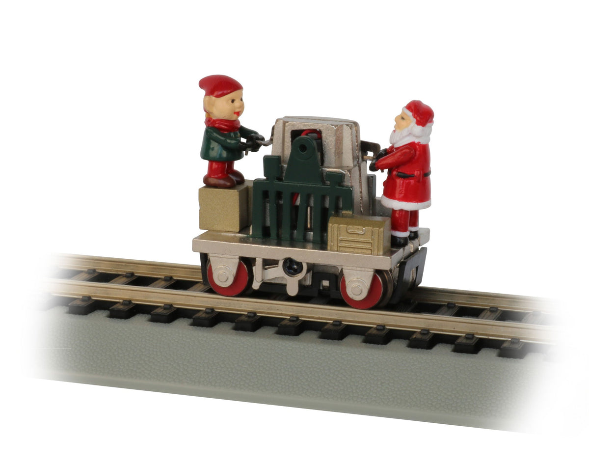 Bachmann Gandy Dancer Bachmann 46224 HO Scale Operating Gandy Dancer - Christmas Santa & Elf