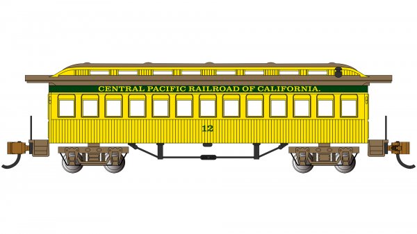 Bachmann Passenger - Coach Bachmann 13452 N Scale Old Time Passenger Coach Central Pacific Railroad 12