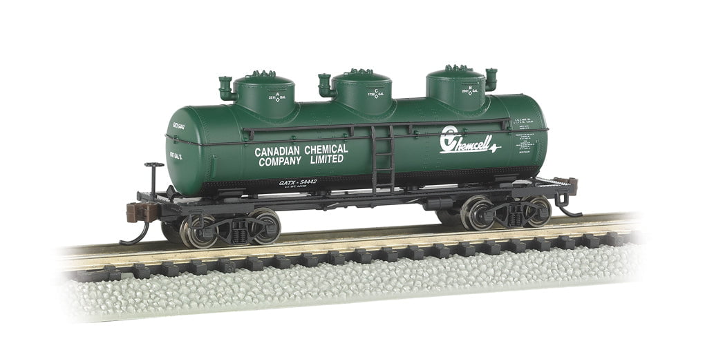 Bachmann Tank Car Bachmann 17152 N Scale 3 Dome Tank Car Canada Chemical Company Chemcell