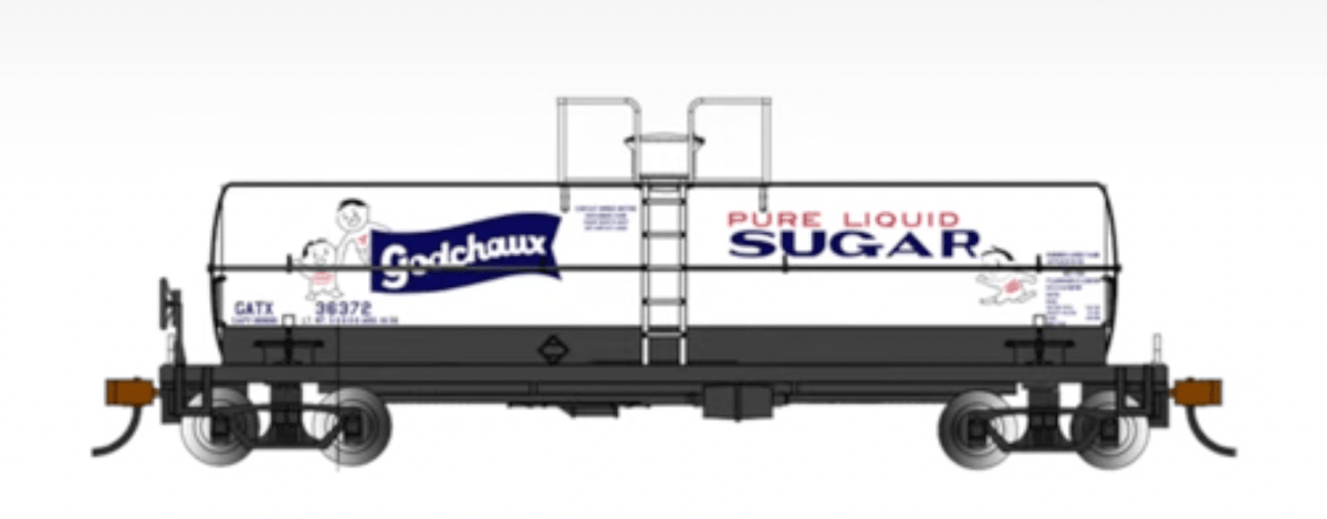 Bachmann Tank Car Bachmann 75802 HO Scale Chemical Tank Car Godchaux Sugar GATX 36372