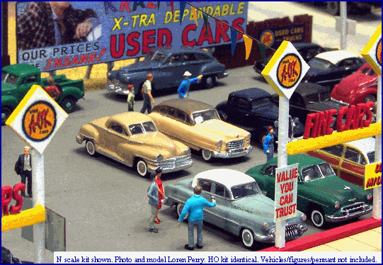 Blair Line MODEL TRAINS Blair Line HO A-to-Z Used Car Lot Kit