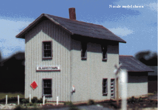 Blair Line MODEL TRAINS Blair Line HO Blairstown 2-Story Depot Kit