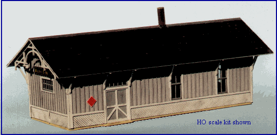 Blair Line MODEL TRAINS Blair Line HO Chesapeake & Ohio Depot - Standard #1 Design Laser-Cut Wood Kit