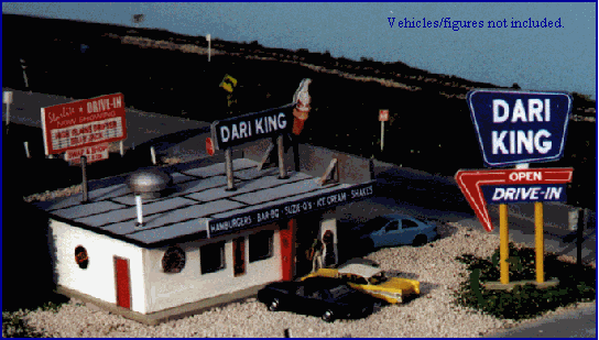 Blair Line MODEL TRAINS Blair Line N Dari-King Drive In Restaurant Kit