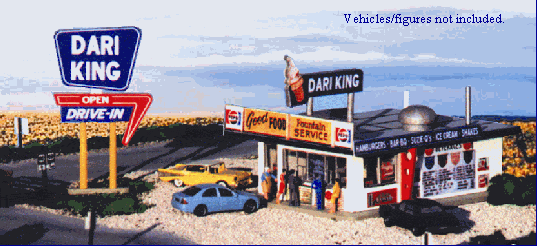 Blair Line MODEL TRAINS Blair Line N Dari-King Drive In Restaurant Kit