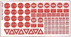 Blair Line MODEL TRAINS Blair Line N Highway Signs - Vintage Caution 1930s-1950s (Black, Yellow)