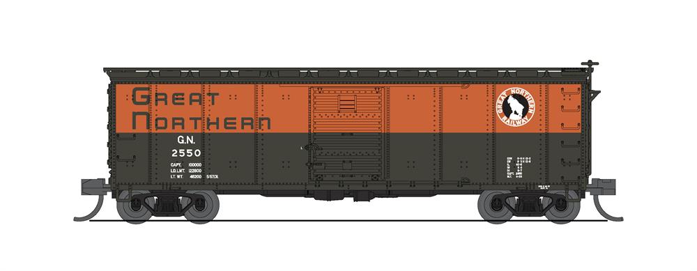 Broadway Limited Imports Boxcar Broadway Limited Imports 7278 N Scale 40' USRA Boxcar Great Northern GN 2 Pack
