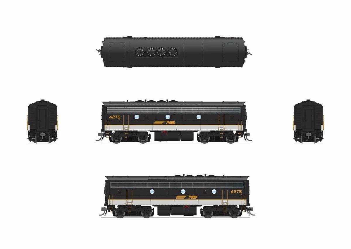 Broadway Limited Imports Diesel - Four Axle BLI 9701 HO Scale EMD F9/F7 A/B Diesel Norfolk Southern NS 4270/4275 Stealth (Executive Scheme - DCC Ready Unpowered B)