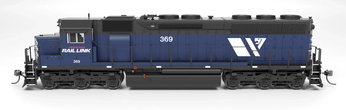 Broadway Limited Imports Diesel - Six Axle BLI 9818 HO Scale EMD SD45 Montana Rail Link MRL 368 Stealth DC (2000-2015 W Logo)