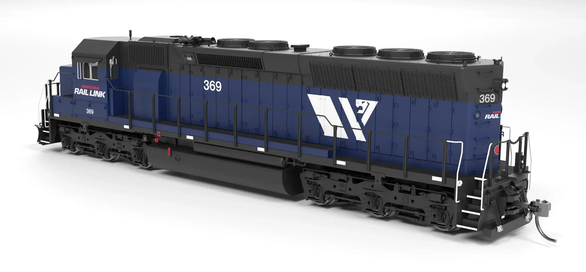 Broadway Limited Imports Diesel - Six Axle BLI 9818 HO Scale EMD SD45 Montana Rail Link MRL 368 Stealth DC (2000-2015 W Logo)
