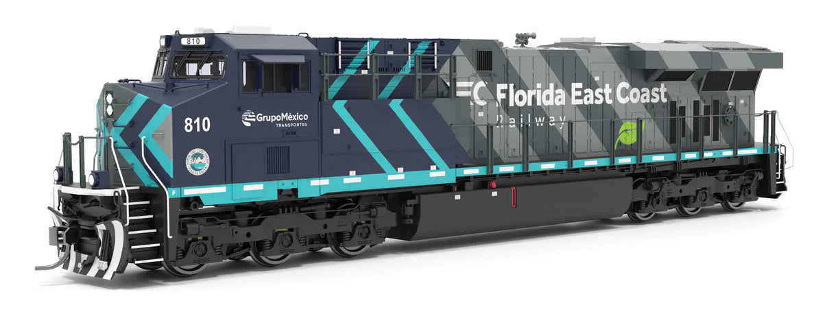 Broadway Limited Imports Diesel - Six Axle BLI 9868 HO Scale GE ES44AC GEVO Florida East Coast FEC 810 Paragon4 (DC/DCC/Sound - Grupo Mexico Scheme)