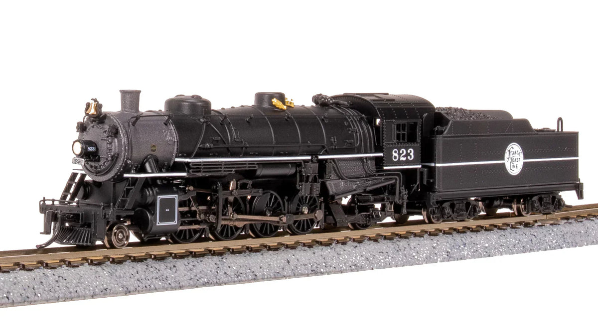 Broadway Limited Imports Steam Loco - 2-8-2 BLI 7851 N Scale USRA 2-8-2 Mikado Steam Locomotive Atlantic Coast Line ACL 836 Paragon4 DCC