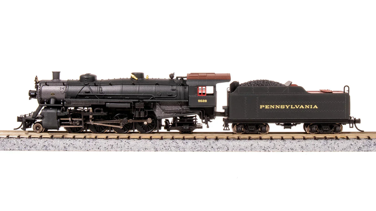 Broadway Limited Imports Steam Loco - 2-8-2 BLI 7860 N Scale USRA 2-8-2 Mikado Steam Locomotive Pennsylvania PRR 9628 Paragon4 DCC