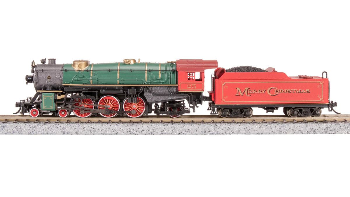 Broadway Limited Imports Steam Loco - 4-6-2 BLI 7991 N Scale USRA 4-6-2 Pacific Steam Locomotive Merry Christmas 25 Paragon4 DCC
