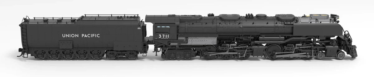 Broadway Limited Imports Steam Loco - 4-6-6-4 BLI 6982 N Scale 4-6-6-4 Challenger Steam Loco Union Pacific UP 3711 - Paragon4 (DC/DCC/Sound/Smoke - Oil Tender)