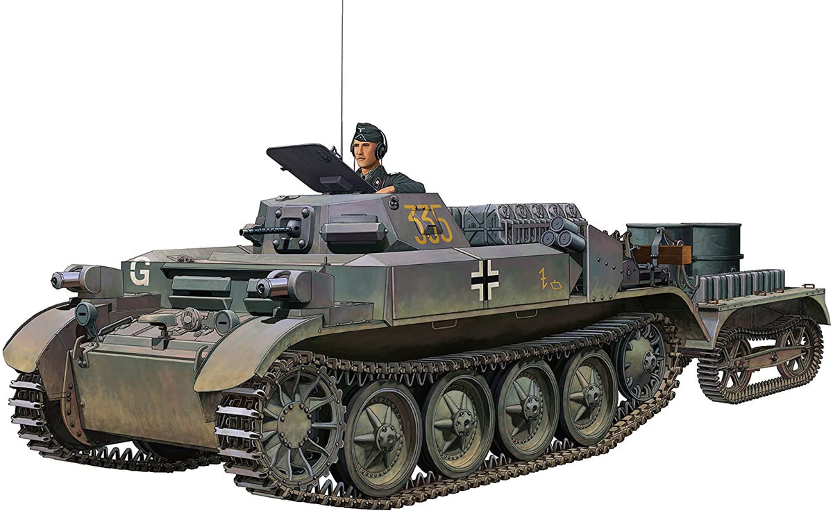 Bronco MILITARY MODEL Bronco PzKpfw II(F1) SdKfz 122 Tank w/UE Trailer 1/35