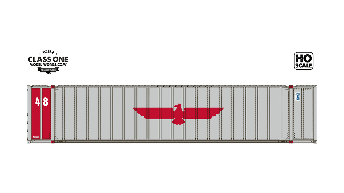 Class One Model Works ClassOneModelWorks CT00103 2 pack Monon 48′ Exterior Post – American President Lines APLU #488231 / 488690 HO Scale