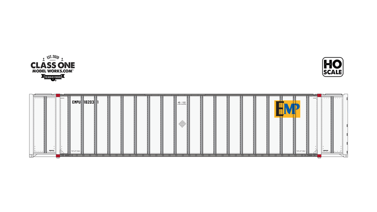 Class One Model Works ClassOneModelWorks CT00204 2 pack Hyundai 48′ Exterior Post – Equipment Management Pool EMPU #254033 / 254656 HO Scale