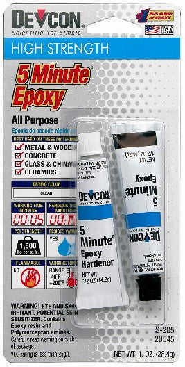 Devcon Paints & Glues Devcon 5-Minute Epoxy 1oz. Tube (2)