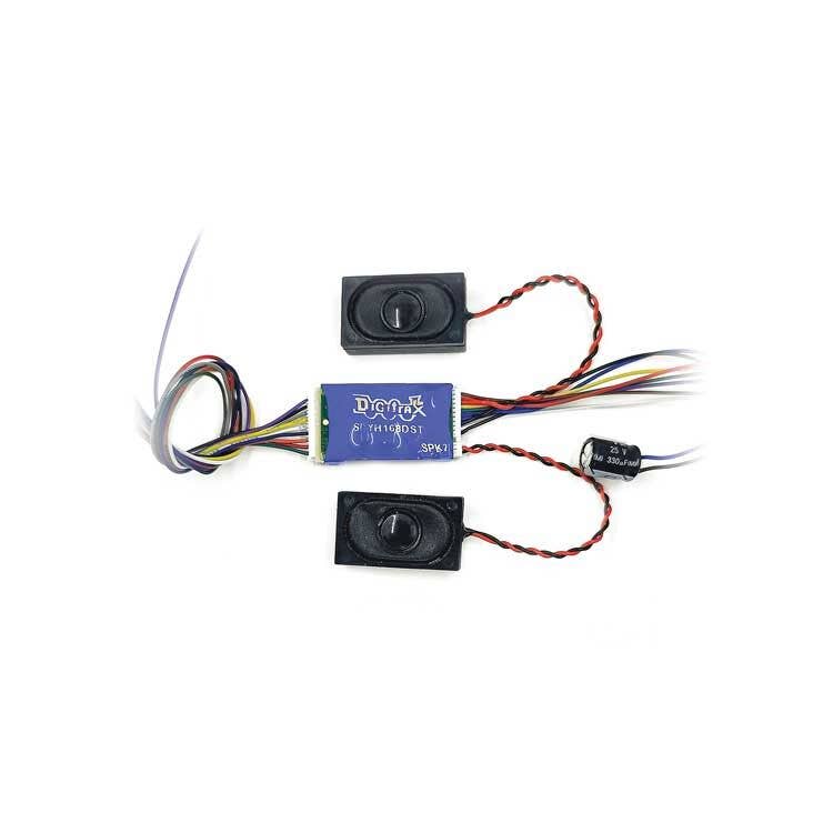Digitrax DC Power Packs, DCC, Sound & Control Systems Digitrax HO SDYH168DST 9-Pin 1 Amp 6 Function Sound Decoder with Speaker