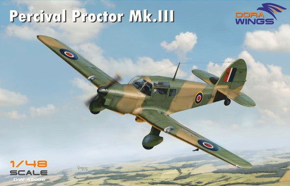 Dora Wings MODEL AIRCRAFT Dora Wings Percival Proctor Mk III British Radio Trainer (New Tool) 1/48