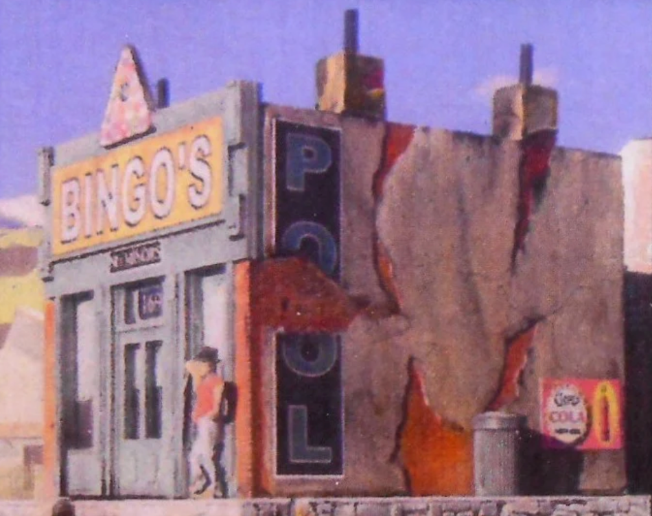 Downtown Deco Building - Kit Downtown Deco 2006 N Scale Bingo'S Pool Hall Cast Hydrocal Building Kit