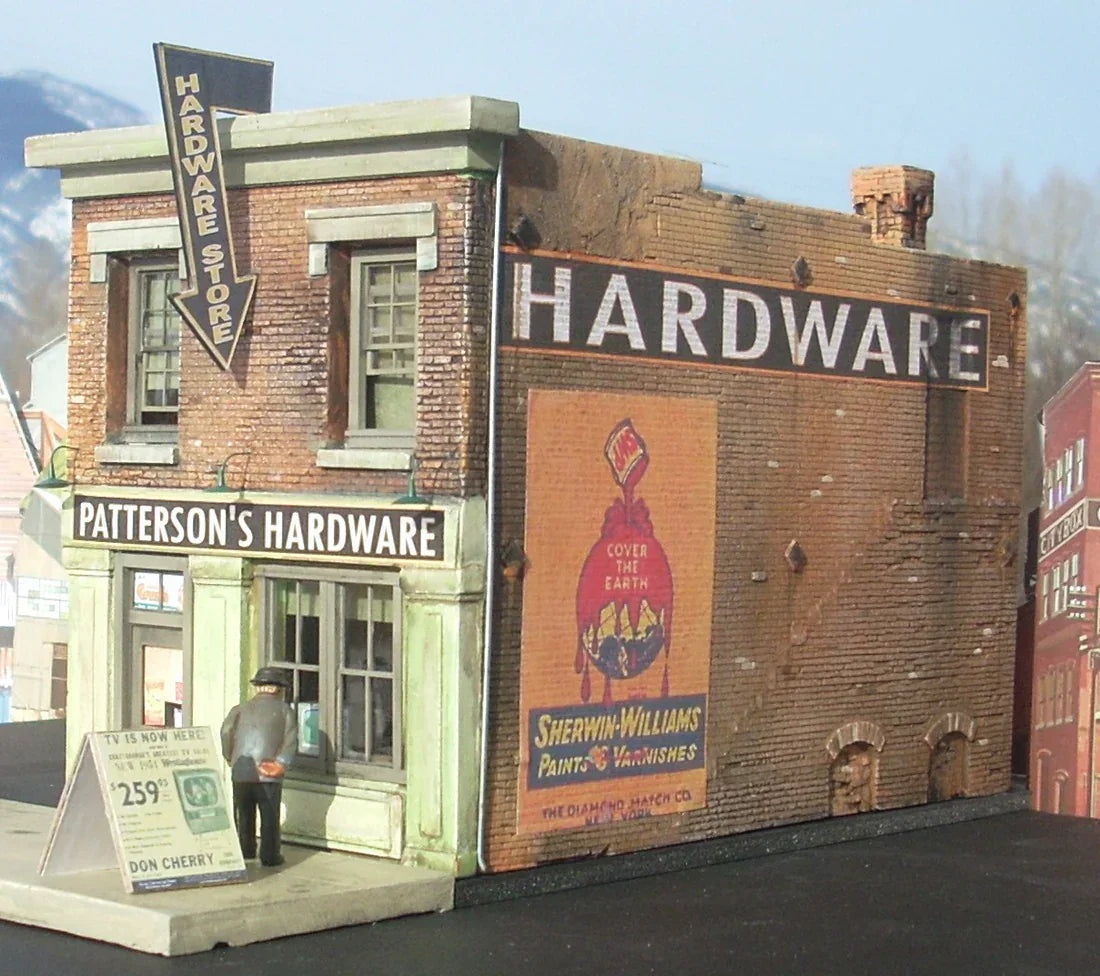 Downtown Deco Building - Kit Downtown Deco 2011 N Scale Patterson's Hardware Store Cast Hydrocal Building Kit