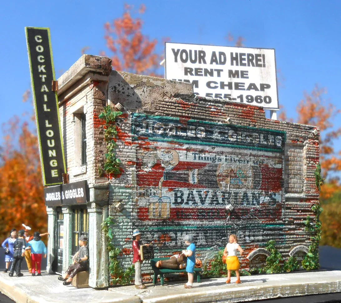 Downtown Deco Building - Kit Downtown Deco 2031 N Scale Jiggles & Giggles Cast Hydrocal Building Kit