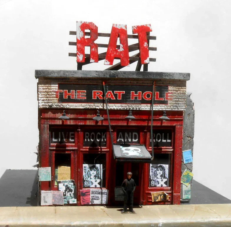 Downtown Deco Building - Kit Downtown Deco 64 O Scale Rat Hole Cast Hydrocal Building Kit
