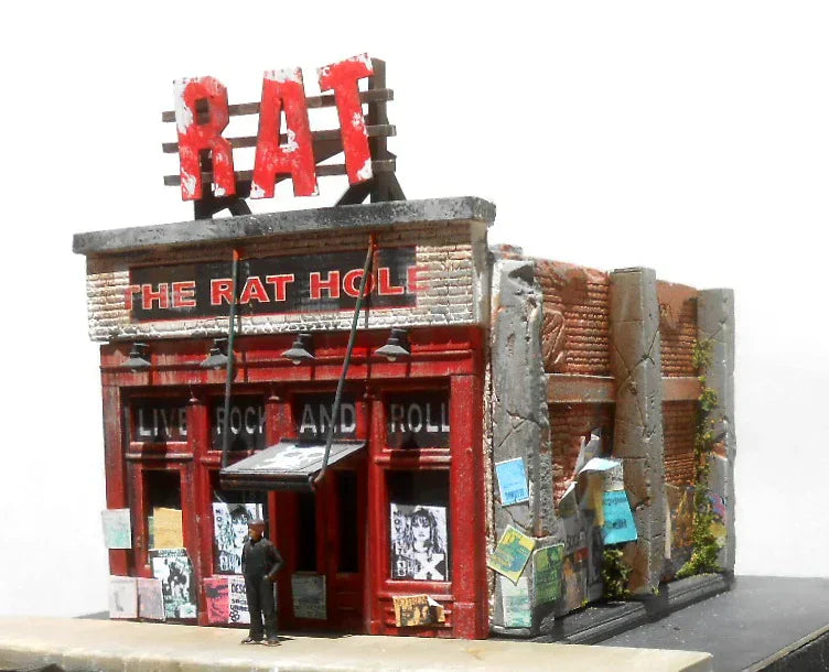 Downtown Deco Building - Kit Downtown Deco 64 O Scale Rat Hole Cast Hydrocal Building Kit