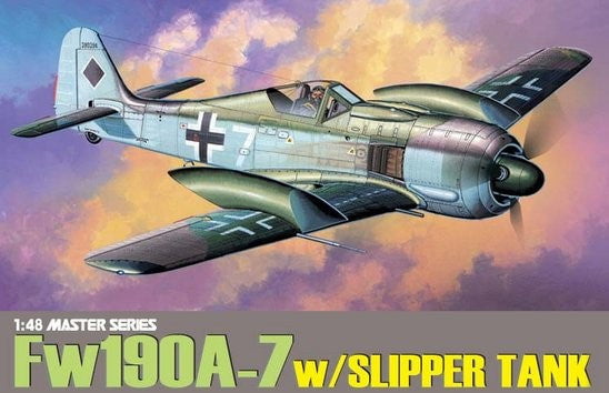 Dragon MODEL AIRPLANES Dragon 1/48 Fw190A7 Luftwaffe Fighter w/Slipper Fuel Tanks Kit