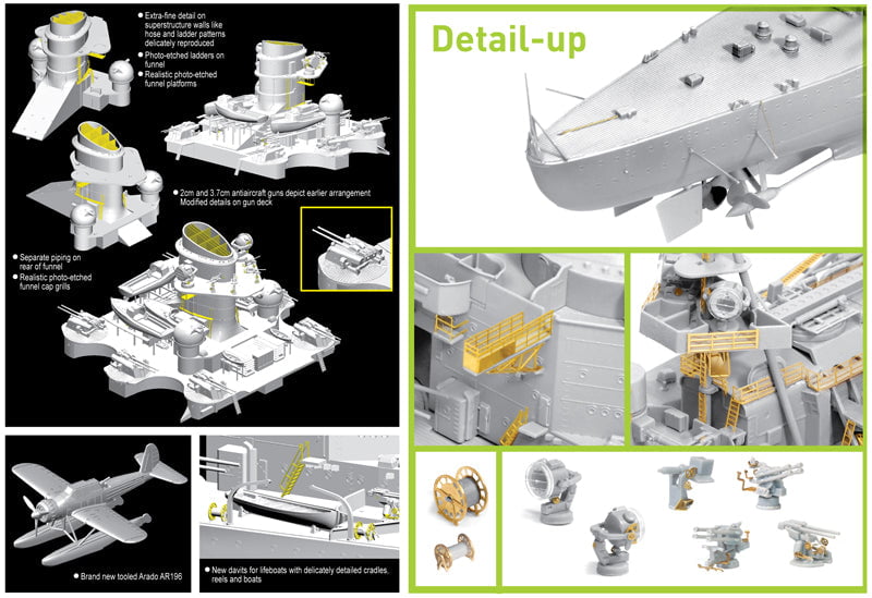 Dragon MODEL SHIPS Dragon 1/350 German Scharnhorst Battleship 1941 Kit