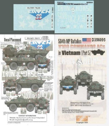 Echelon Decals DECALS Echelon Decals 1/35 504th MP Battalion V100 Commando ACs Vietnam Pt5