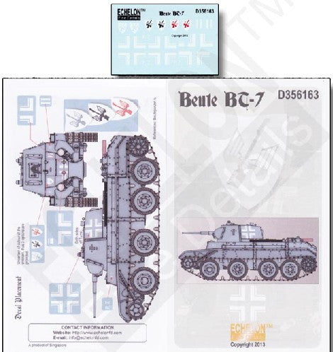 Echelon Decals DECALS Echelon Decals 1/35 Beute BT7