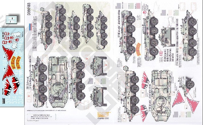 Echelon Decals DECALS Echelon Decals 1/35 BTR80s Early Version w/Unique Markings