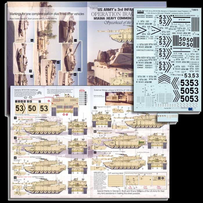 Echelon Decals DECALS Echelon Decals 1/35 US 3rd Inf Div M1A1HA Abrams Pt3