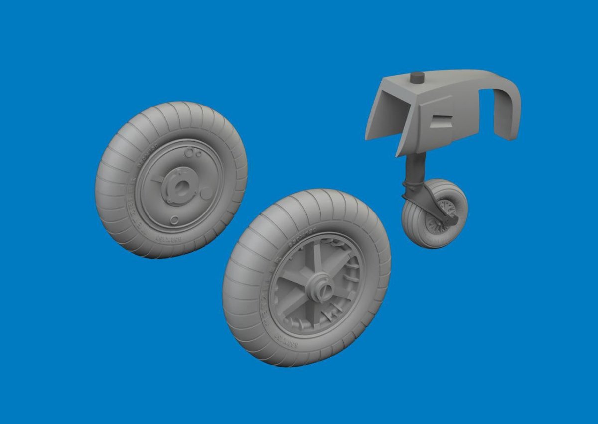 Eduard Eduard 1/32 Bf 109E wheels Brassin for EDUARD