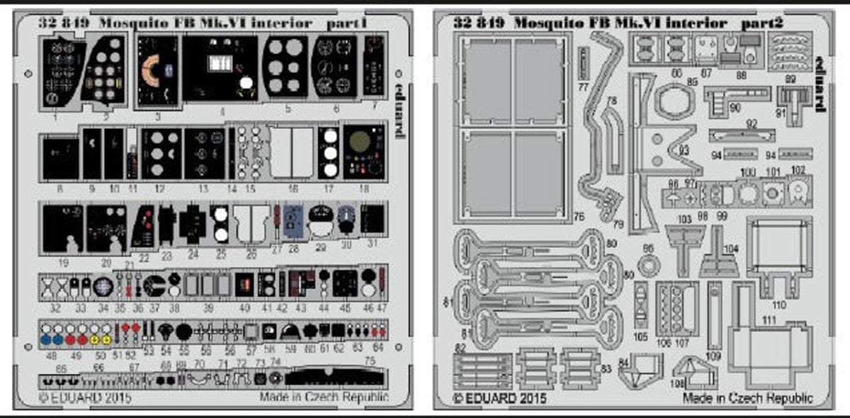Eduard Eduard 1/32 Mosquito Mk FB VI Interior for TAM (Pre-Painted)