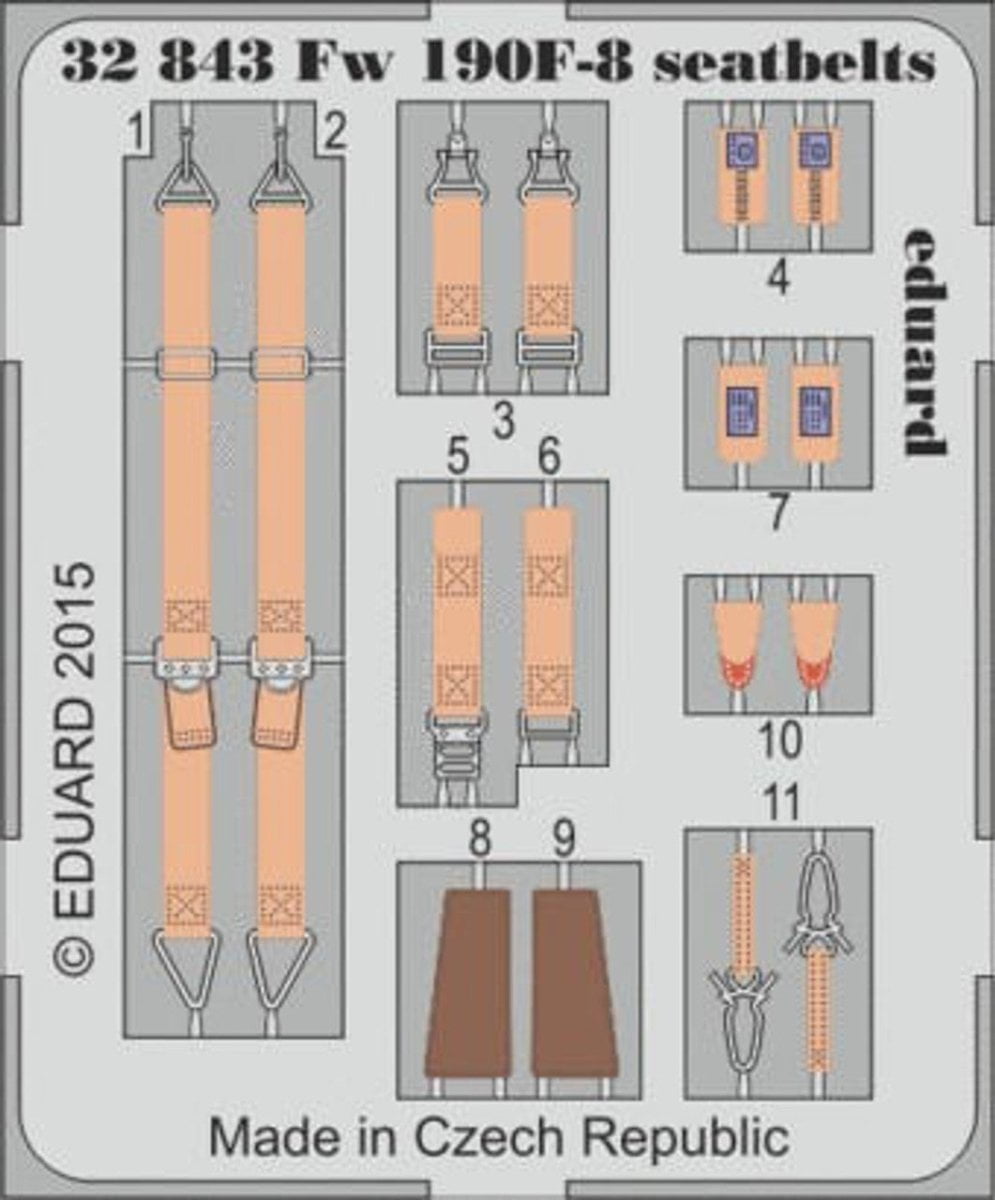 Eduard Eduard 1/32 Seatbelts Fw190F8 for RMG (Pre-Painted)