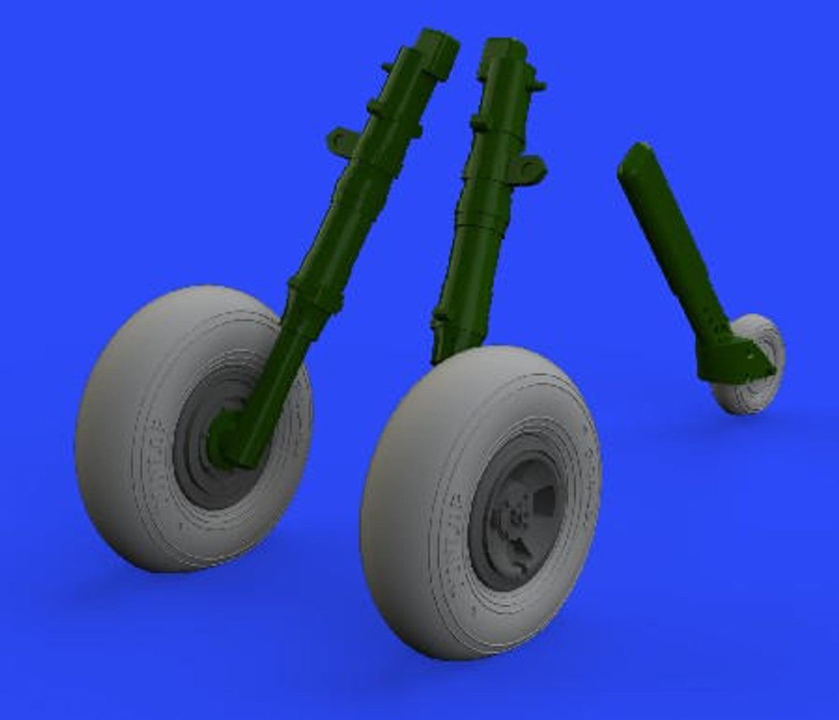 Eduard Eduard 1/32 Spitfire Mk IX Wheels 4-Spoke w/Smooth Tire for TAM (Decals & Resin)