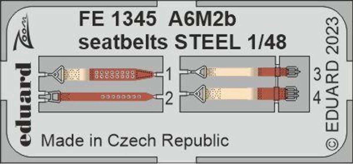 Eduard Eduard 1/48 A6M2b seatbelts Steel for Academy