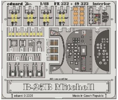 Eduard Eduard 1/48 B-25B interiorfor Accurate Miniatures