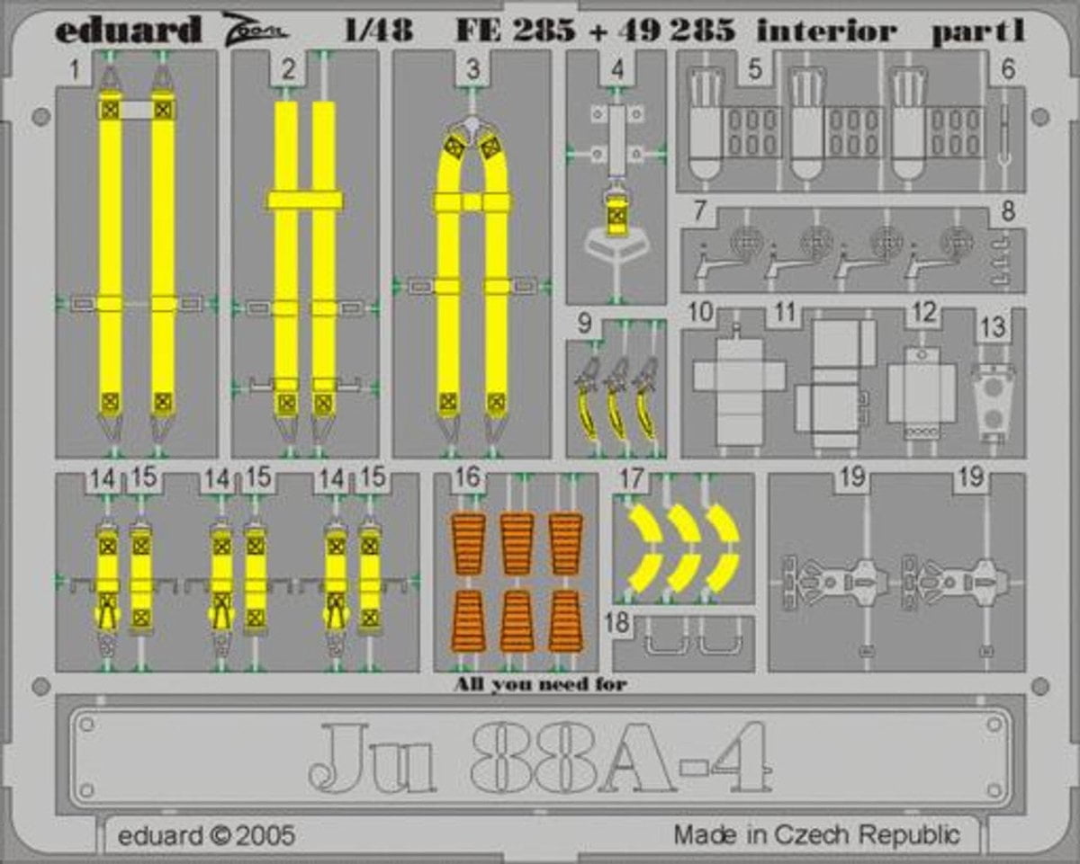 Eduard Eduard 1/48 Ju 88A-4 interior for Dragon